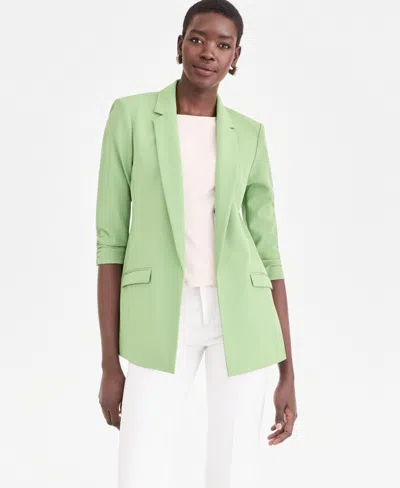 Inc International Concepts Women's Menswear Blazer, Created For Macy's In Green