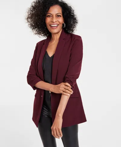Inc International Concepts Women's Menswear Blazer, Created For Macy's In Port
