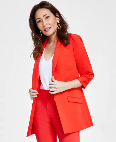 Inc International Concepts Women's Menswear Blazer, Created For Macy's In Tropical Punch