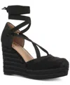 Inc International Concepts Women's Merryy Espadrille Wedge Sandals, Exclusively At Macy's In Black Micro