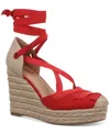Inc International Concepts Women's Merryy Espadrille Wedge Sandals, Exclusively At Macy's In Red Micro