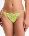 Shop Inc International Concepts I.n.c. International Concepts Women's Metallic Lace Thong Underwear, Exclusively At Macy's