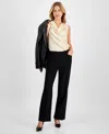 Inc International Concepts Women's Mid-rise Bootcut Pants, Short Lengths, Exclusively At Macy's In Deep Black