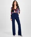 Inc International Concepts Women's Curvy Bootcut Pants, Regular, Long & Short Lengths, Created For Macy's In Indigo Sea