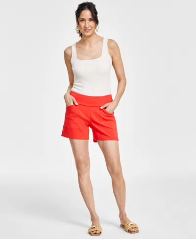 Inc International Concepts Women's Mid Rise Pull-on Shorts, Created For Macy's In Tropical Punch