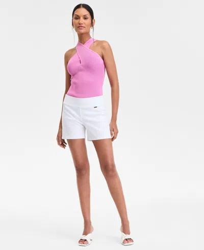 Inc International Concepts Women's Mid Rise Pull-on Shorts, Exclusively At Macy's In Bright White