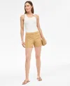 Inc International Concepts Women's Mid Rise Pull-on Shorts, Exclusively At Macy's In Warm Toffee