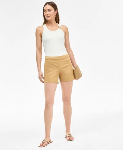 Inc International Concepts Women's Mid Rise Pull-on Shorts, Exclusively At Macy's In Warm Toffee