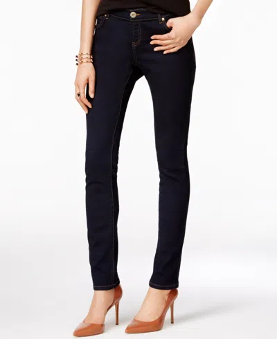 Inc International Concepts Women's Mid Rise Skinny Jeans, Created For Macy's In Dk Indigo