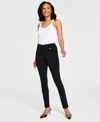 Inc International Concepts Women's Tummy-control Mid-rise Skinny Pants, Regular, Long & Short Lengths, Created For Macy's In Deep Black