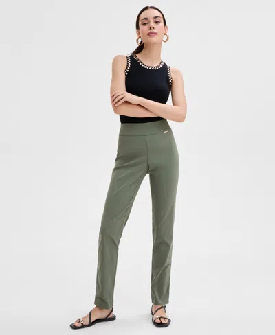 Inc International Concepts Women's Mid-rise Skinny Pants, Regular, Long & Short Lengths, Created For Macy's In Olivine