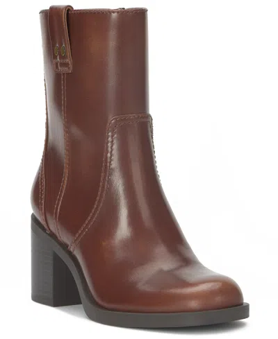 Inc International Concepts Women's Minha Block Heel Booties, Macy's Exclusive In Brown