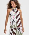 Inc International Concepts Women's Mock-neck Halter Top, Exclusively At Macy's
