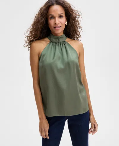 Inc International Concepts Women's Mock-neck Halter Top, Exclusively At Macy's