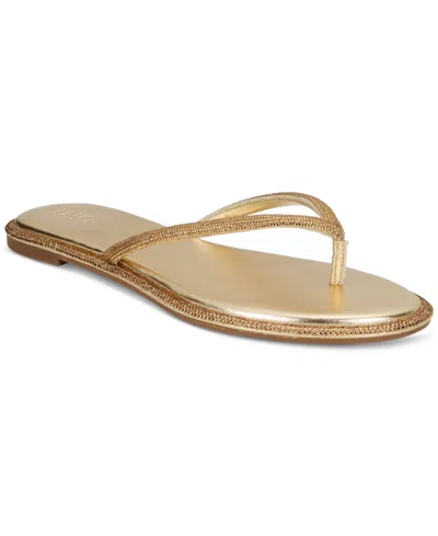 Inc International Concepts Women's Myrline Flat Sandals, Created For Macy's In Gold Bling