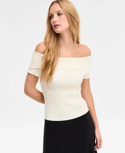 Inc International Concepts Women's Off-the-shoulder Sweater, Macy's Exclusive In Neutral