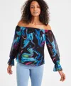 Inc International Concepts Women's Off-the-shoulder Top, Exclusively At Macy's In Meara Marb