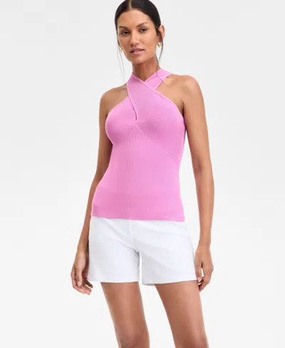 Inc International Concepts Women's Ottoman Halter Top, Exclusively At Macy's In French Ros