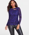Inc International Concepts Women's Printed Cutout Top, Created For Macy's In Acrylic Combo A