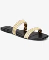 Inc International Concepts Women's Panima Two-band Flat Sandals, Exclusively At Macy's In Gold