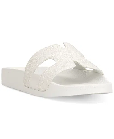 Inc International Concepts Women's Pia Pool Slides, Created For Macy's In White Bling
