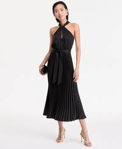 Inc International Concepts Women's Pleated Halter Dress, Exclusively At Macy's