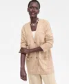 Inc International Concepts Women's Pocket Cardigan, Macy's Exclusive In Nude