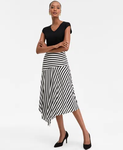 Inc International Concepts Women's Printed Asymmetrical Midi Skirt, Macy's Exclusive In Multi