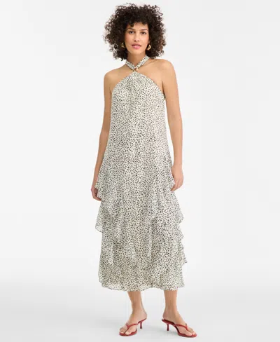 Inc International Concepts Women's Printed Halter Maxi Dress, Macy's Exclusive In Pink