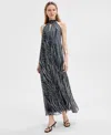 Inc International Concepts Women's Printed Halter-neck Maxi Dress, Exclusively At Macy's In Pia Stripe
