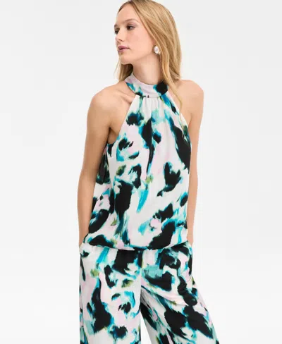 Inc International Concepts Women's Printed Halter Top, Macy's Exclusive In Multi