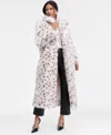 Inc International Concepts Women's Printed Long Faux-fur Coat, Macy's Exclusive In White