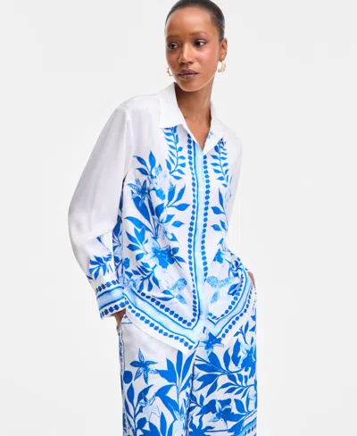 Inc International Concepts Women's Printed Long-sleeve Shirt, Exclusively At Macy's