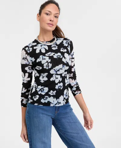 Inc International Concepts Petite Dolman-sleeve Floral-print Top, Exclusively At Macy's In Rav Blooms