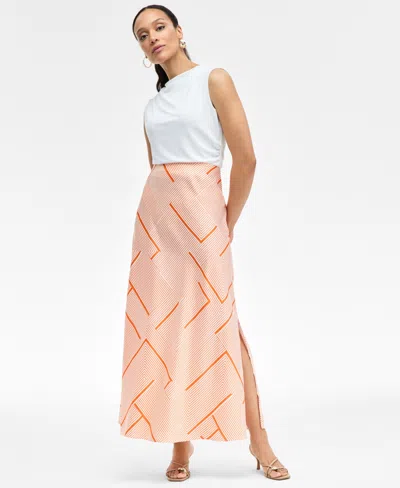 Inc International Concepts Women's Printed Midi Skirt, Exclusively At Macy's In Willa Stripe Or