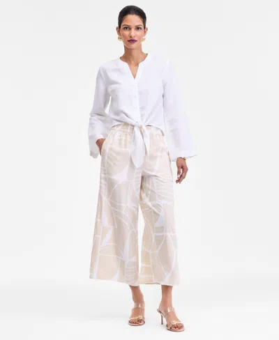 Inc International Concepts Women's Printed Pull-on Wide-leg Pants, Macy's Exclusive