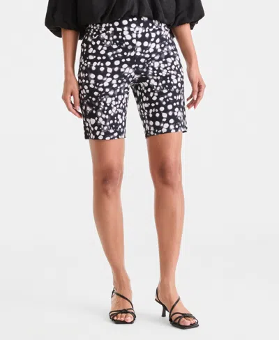 Inc International Concepts Women's Mid Rise Pull-on Bermuda Shorts, Created For Macy's In Black