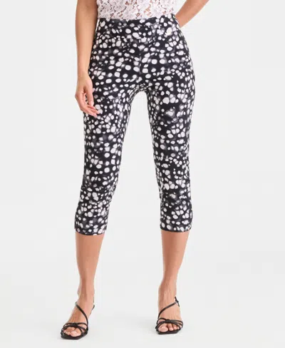Inc International Concepts Women's Printed Pull-on Capri Pants, Macy's Exclusive In Multi