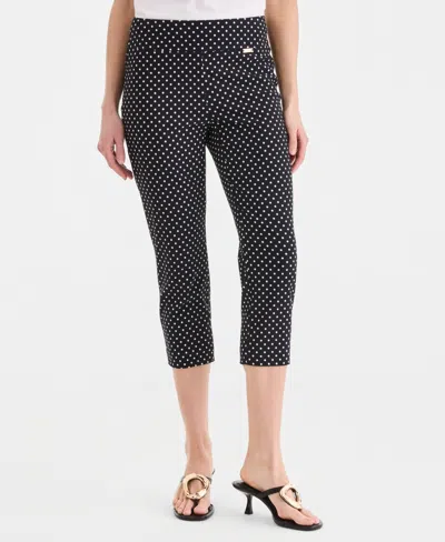 Inc International Concepts Women's Printed Pull-on Capri Pants, Macy's Exclusive In Multi