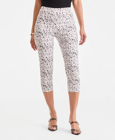 Inc International Concepts Women's Printed Pull-on Capri Pants, Macy's Exclusive In Multi