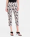 Inc International Concepts Women's Printed Capri Pants, Macy's Exclusive In Black
