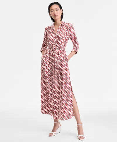 Inc International Concepts Women's Printed Shirt Maxi Dress, Exclusively At Macy's
