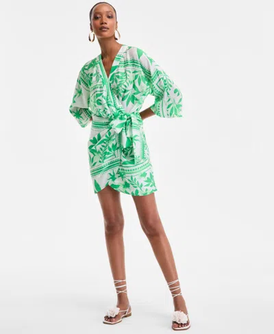 Inc International Concepts Women's Printed Side-tie Mini Dress, Exclusively At Macy's