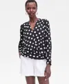 Inc International Concepts Women's Printed Surplice High-low Blouse, Macy's Exclusive