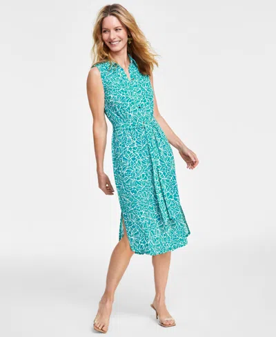 Inc International Concepts Women's Printed Tie-waist Dress, Created For Macy's In Mina Mosaic