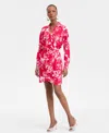 INC INTERNATIONAL CONCEPTS WOMEN'S PRINTED TWIST-FRONT MINI DRESS, EXCLUSIVELY AT MACY'S