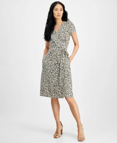 Inc International Concepts Women's Printed Wrap Dress, Created For Macy's In Mina Mosaic