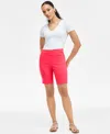 Inc International Concepts Women's Pull-on Bermuda Shorts, Exclusively At Macy's In Pink