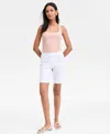 Inc International Concepts Women's Mid Rise Pull-on Bermuda Shorts, Created For Macy's In Bright White