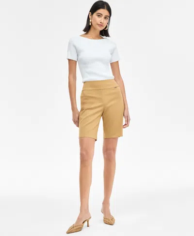 Inc International Concepts Women's Pull-on Bermuda Shorts, Exclusively At Macy's In Brown